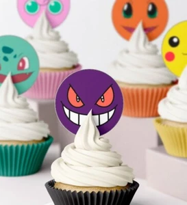 Edible Pokemon cupcake Topper Birthday Decorations - Bild 1 von 3