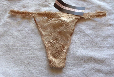 Новый с Ярлыками Simone Perele женщин F 1 Celeste заниженной кружева стринги струнных инструментов бежевый XS-S - Изображение 1 из 3