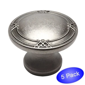 *5 Pack* Cosmas Cabinet Hardware Weathered Nickel Round Cabinet Knob #9462WN - Picture 1 of 1