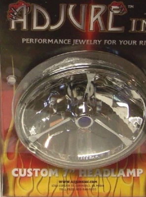 NEW ADJURE NEW 7 INCH MOTORCYCLE BLUE DOT HEADLIGHT HEADLAMP DRIVING LIGHT LAMP  - Изображение 1 из 4