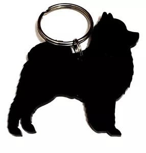 More details for pomeranian dog keyring gift lanyard keychain bag charm in black