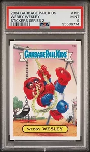 2004 Garbage Pail Kids All-New Series 2 ANS2 WEBBY WESLEY 19b PSA 9 Spiderman - Picture 1 of 2