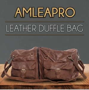Leather Duffle Bags for Men | Weekender Duffel Bag Women | Weekender Bag Mens - Picture 1 of 9