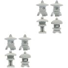 4 Pcs Pagoda Ornament Sand Table Chinese Style