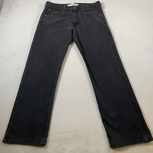 Levis 569 Jeans Mens 33x32 Gray Loose Straight Mid Rise Dark Wash Denim Vintage - Picture 1 of 12