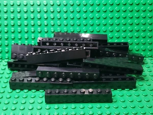 ** Lote de 25 CT ** Lego NUEVO negro 1 x 8 piezas de ladrillo estándar Lote de 25 - Imagen 1 de 1