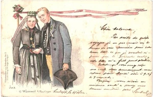 CPA Carte Postale Germany Wannweil volkstrachten aus Schwaben 1902 VM93535ok - Foto 1 di 2