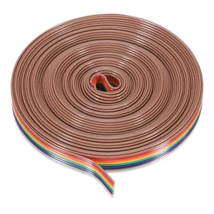 1 Pcs 9 Pin Flat Rainbow Ribbon Cable 20 Ft 1.27mm Pitch Breadboard Jumper Wi... - Picture 1 of 5