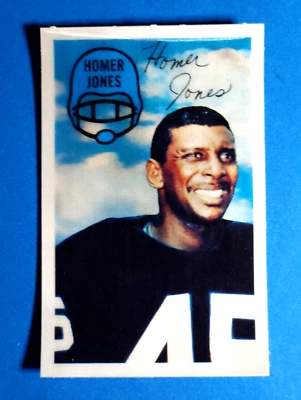1970 KELLOGGS 3D FOOTBALL #52 HOMER JONES NEW YORK GIANTS *NRMT/MINT* SET BREAK - Image 1 of 2