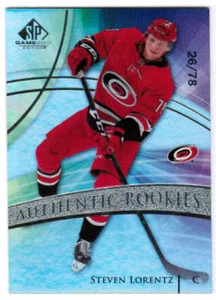 20/21 2020 SP GAME USED STEVEN LORENTZ #179 AUTHENTIC ROOKIES RC /78 CAROLINA - Picture 1 of 1