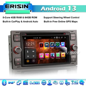 8-Kern 64GB Android 13.0 Autoradio Ford Focus C/S-Max Galaxy Transit Mondeo Kuga - Bild 1 von 16