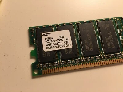 Samsung 235 M368L3223DTL-CBO 256MB DDR PC2100 CL2.5 - Image 1 of 3