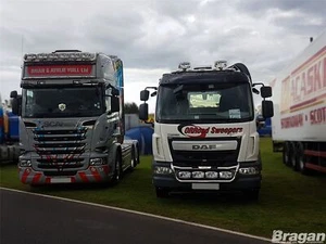 Barra de parrilla + puntos para camión DAF LF Euro 6 18T 2014 + lámparas de acero inoxidable cromado - Imagen 1 de 12
