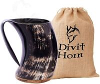 Genuine Viking Drinking Horn Mug Authentic Medieval Beer Horn