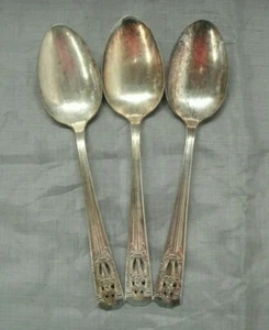 Wallace Silverplate Harmony House CLASSIC FILIGREE 3-8 1/8" Serving Tablespoons - Picture 1 of 4