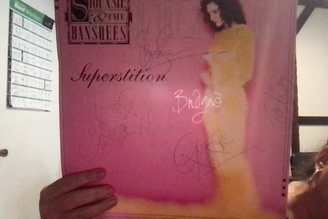 Siouxsie & the Banshees Superstition Poster Autographed by Entire Band Cover