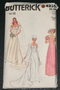 Butterick Patterns Sewing 4235 Size 12 Vintage Wedding Gown Uncut - Picture 1 of 2