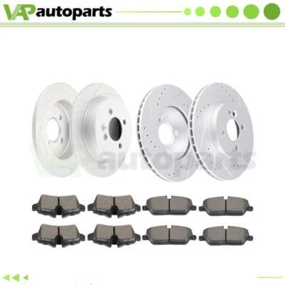 Brake Pads And Rotors Front Rear For 2007-2015 Mini Cooper 1.6L Drilled Foto 1 de 4