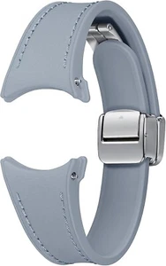 SAMSUNG Galaxy Watch 4 5 6 7 Hybrid Eco Leather D-Buckle (One Click) S/M - Blue - Picture 1 of 3