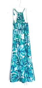 Blue Island Beach Maxi Sundress Size XL Pullover Floral Hawaiian Cover Up NWT - Picture 1 of 9