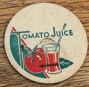 Juice Bottle Cap Vintage Tomato in a Glass Pog 1940's Original NOS Unused - Picture 1 of 3