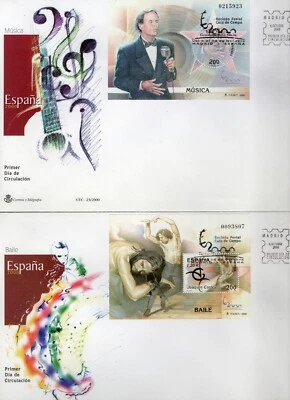 STAMPS SPAIN- "Espana 2000" Stamp Exhibition, 10 FDC covers, 2000 - # - Image 1 of 4