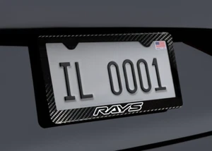 1X Rays Volk Racing Premium Quality 100% Carbon Fiber License Plate Frame - Picture 1 of 1