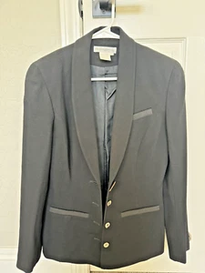 Vintage Chantal Thomass Paris Black Suit Jacket w/ Mother of Pearl buttons Size8 - Imagen 1 de 20