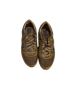 Skechers Women's Leopard Love Glitter Sneakers Gold Size 8.5 Casual - Picture 1 of 7