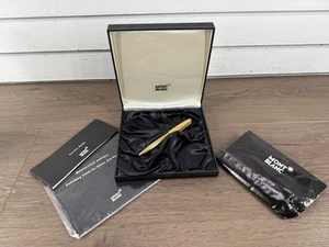 MONTBLANC MEISTERSTRUCK SOLITAIRE GOLD PLATED BALLPOINT PEN w/refill (WCP032150) - Picture 1 of 10