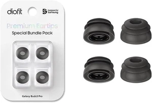 Premium Multi-Flange Eartips do Galaxy Buds3 Pro (czarne, średnie, czarne - Zdjęcie 1 z 7