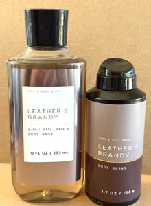 Bath & Body Works Men’s Leather & Brandy Body 3 In 1 Bath Wash & Body Spray - Picture 1 of 2