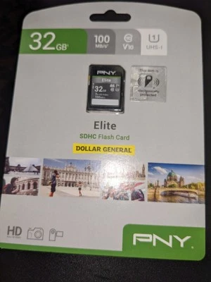 32 Gb PNY SDHC Flash Card Elite - Image 1 of 2
