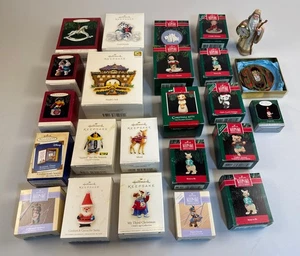 Lote de 24 enormes adornos navideños de colección con sello animales gatos osos conejos pingüino - Imagen 1 de 15