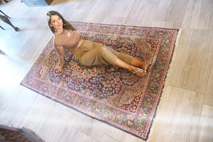 kirman extra persian rug 70s 80s hand knotted fine knot large antique - Picture 1 of 24