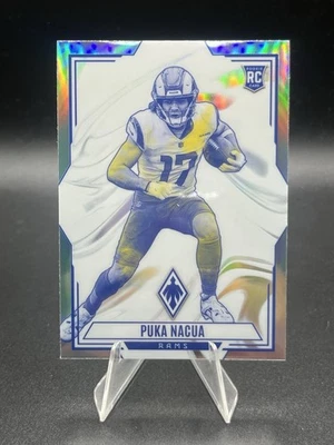 2023 Panini Phoenix Football Puka Nacua Contours Rookie Card Silver Holo RC - Image 1 of 2