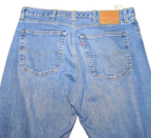 Pantalones de mezclilla para hombre Levi's 501 Big E botón mosca 40x32 azul premium recto - Imagen 1 de 10