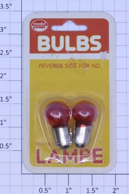 Model Power 257-96R 14 Volt Bayonet Base Red Light Bulbs  (Pack of 2) - Image 1 of 2