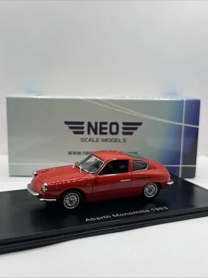 Fiat Abarth 1000 Gt Monomille 1963 Red Neo  1/43 Rosso Rot Harz - Bild 1 von 4