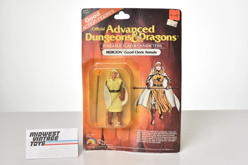 Vintage 1983 LJN Dungeons & Dragons MERCION Good Cleric Female Figure MOC V769