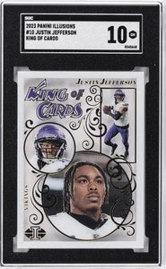 2023 PANINI ILLUSIONS KING OF CARDS #10 JUSTIN JEFFERSON SGC 10 GM - Picture 1 of 2