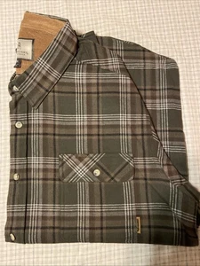 Legendary Whitetails Flannel w/Pocket Plaid 2XL Green Brown 468 - Picture 1 of 9