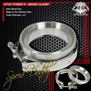 ABRAZADERAS DE ESCAPE TURBO INTERCOOLER UNIVERSAL T304 3,25" RECUBIERTAS DE ZINC BANDA EN V + BRIDA - Imagen 1 de 1
