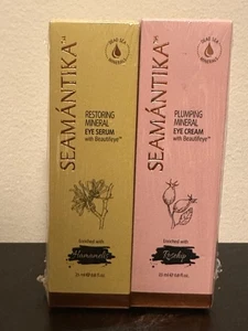 Seamantika Eye Duo Plumping Mineral Restoring Mineral .8 FL Oz Hamamelis Rosehip - Picture 1 of 3