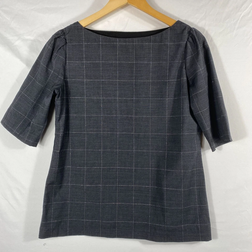 Blusa feminina Banana Republic gola barco meia manga tamanho XS cinza - Imagem 1 de 4