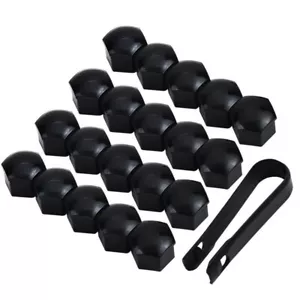 Tappo copri bulloni dadi cerchi in lega nero lucido elegante per bulloni 17 mm ( - Picture 1 of 11