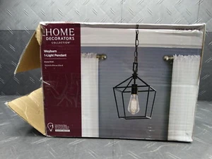 Home Decorators Weyburn 1-Light Bronze Mini Pendant Light Fixture 16201 - Picture 1 of 7
