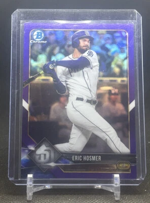 2018 Bowman Chrome - Purple Refractor #82 Eric Hosmer /250 - Image 1 of 2