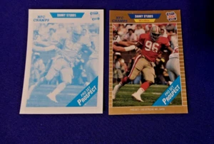 1989 PRO SET BLUE FRONT VARIATION TEST DANIEL STUBBS S.F 49ERS MIAMI HURRICANES - Picture 1 of 4