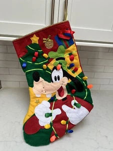 Vintage Disney GOOFY Filz 3-D Weihnachtsstrumpf 20" x 11" Haustier Übergröße - Bild 1 von 8